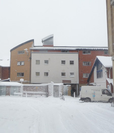 O'Hanlon House in the snow