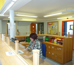 Reception at Luther Street Medical Centre